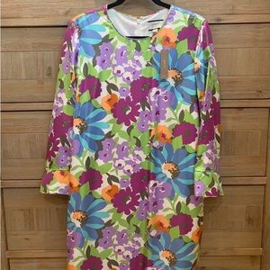 J Crew floral silk dress size 12